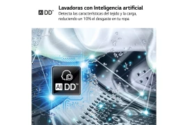 Lavadora LG F4WR6013A0W de 13Kg Clase A-20% y 1400Rpm  | Blanco, TurboWash, Steam, Motor Direct Drive