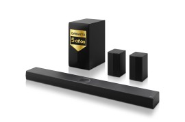 Barra de sonido 5.1.1 500W LG S70TR  | Subwoofer Inalámbrico, Activo, 220W, 5 Altavoces, DOLBY ATMOS DTS X, TRASEROS INALÁMBRICOS, Negro